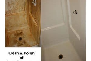 How to clean fiber glass shower